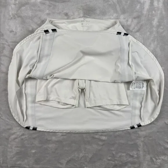 Nike Dri-FIT Skort Womens XS White Stripe Tennis Court Running Spring AV3666-133 - Picture 3 of 9